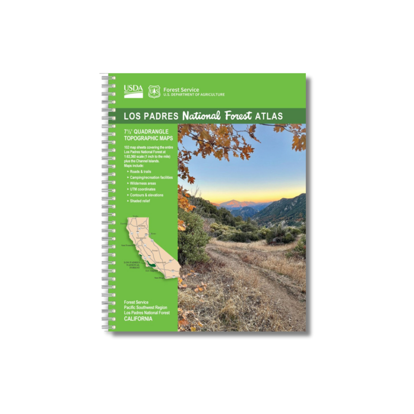 Los Padres National Forest Atlas of Topographic Maps (New Edition)