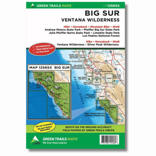 Big Sur & Ventana Wilderness Map - Green Trails