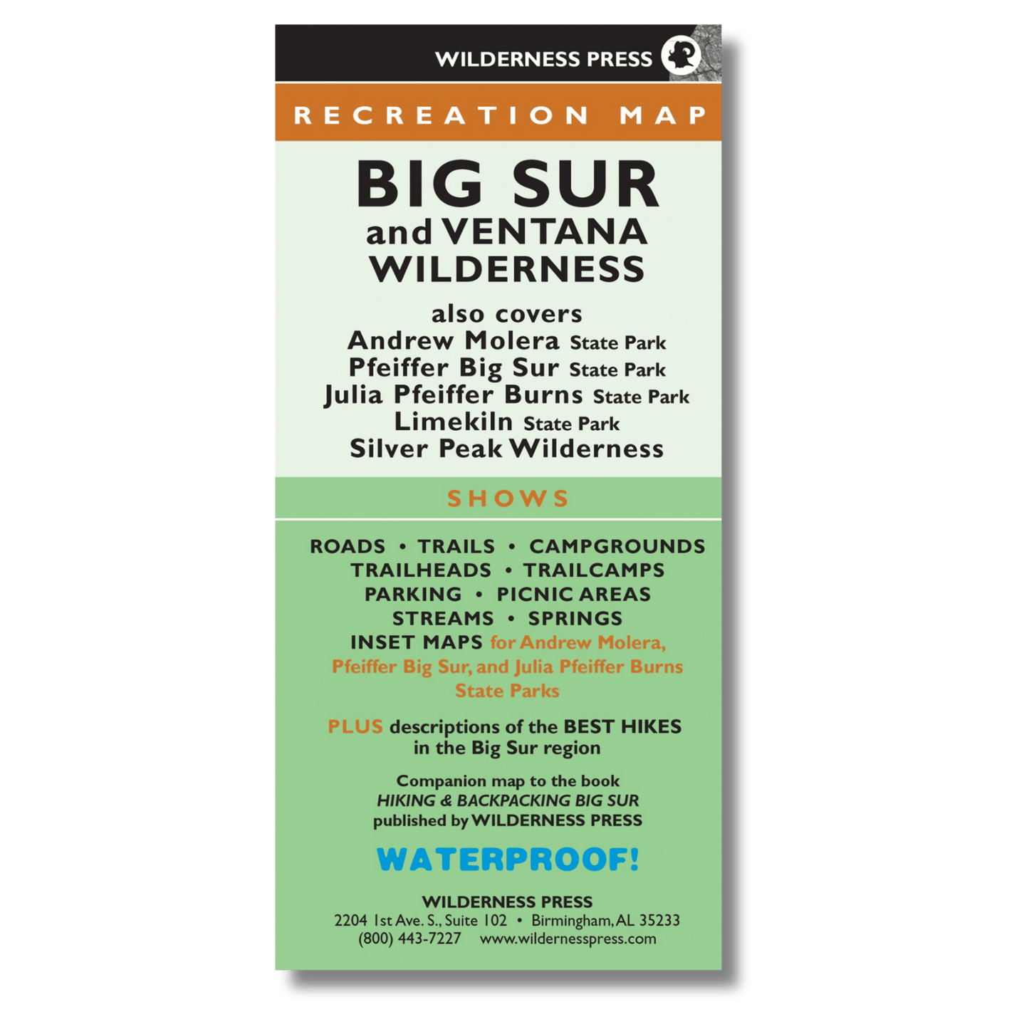 Big Sur & Ventana Wilderness Map