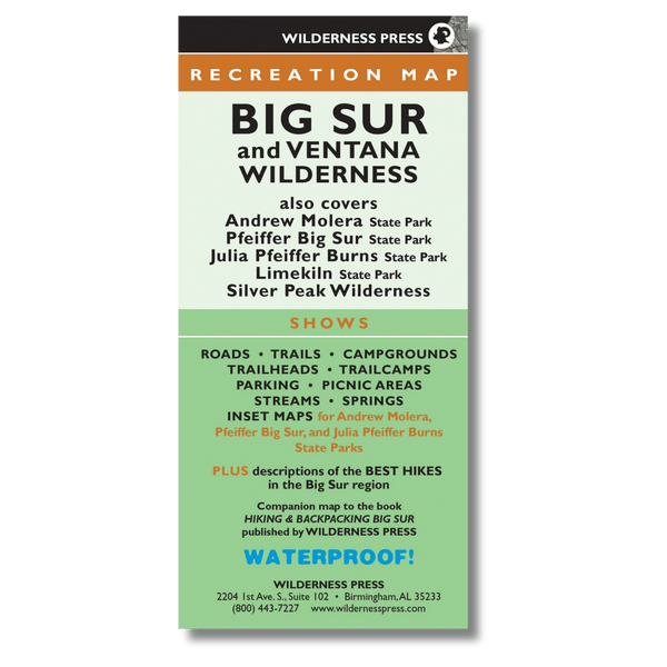 Big Sur & Ventana Wilderness Map