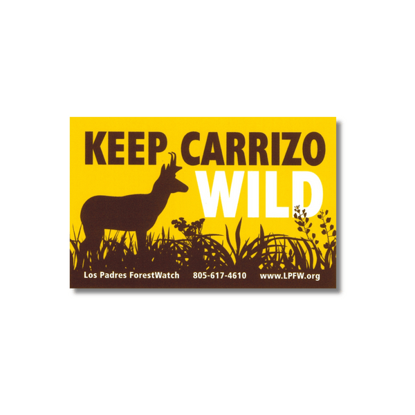 Keep Carrizo Wild Sticker