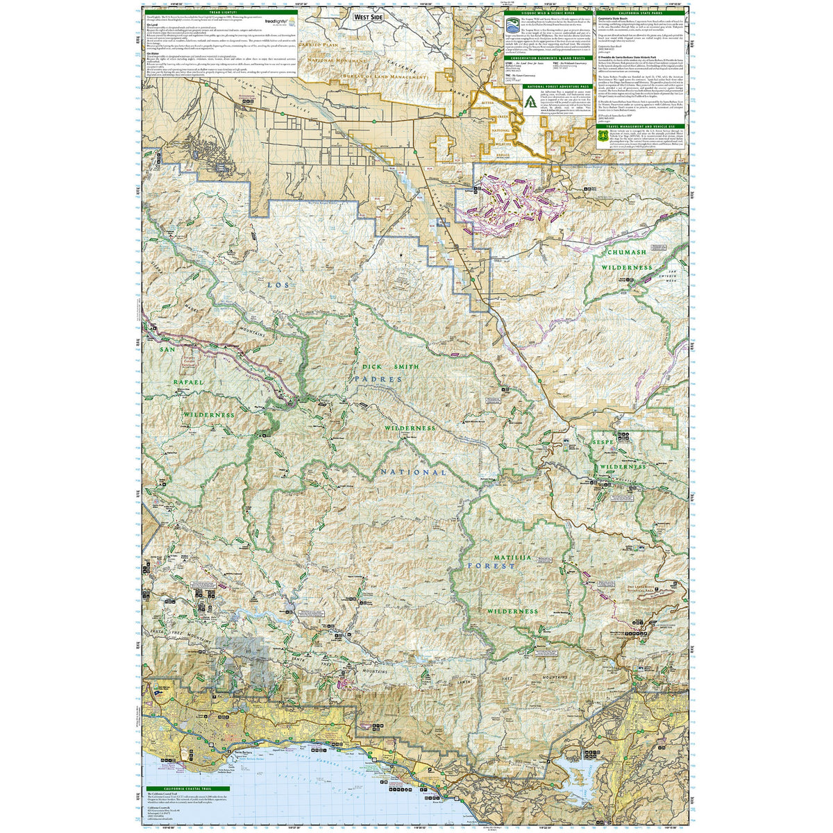 Los Padres National Forest Map - East