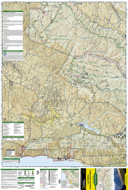 Los Padres National Forest Map - West