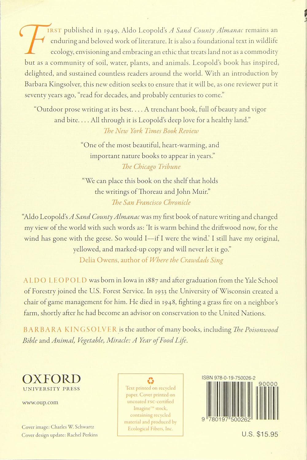 A Sand County Almanac and Sketches Here and There