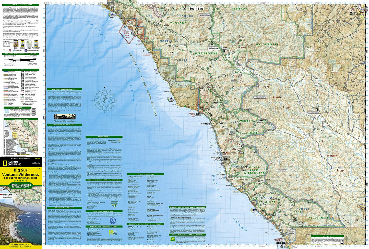 Big Sur & Ventana Wilderness Map